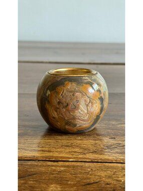 Stone Tealight Candle Holder - Ball Shaped Candle Holder